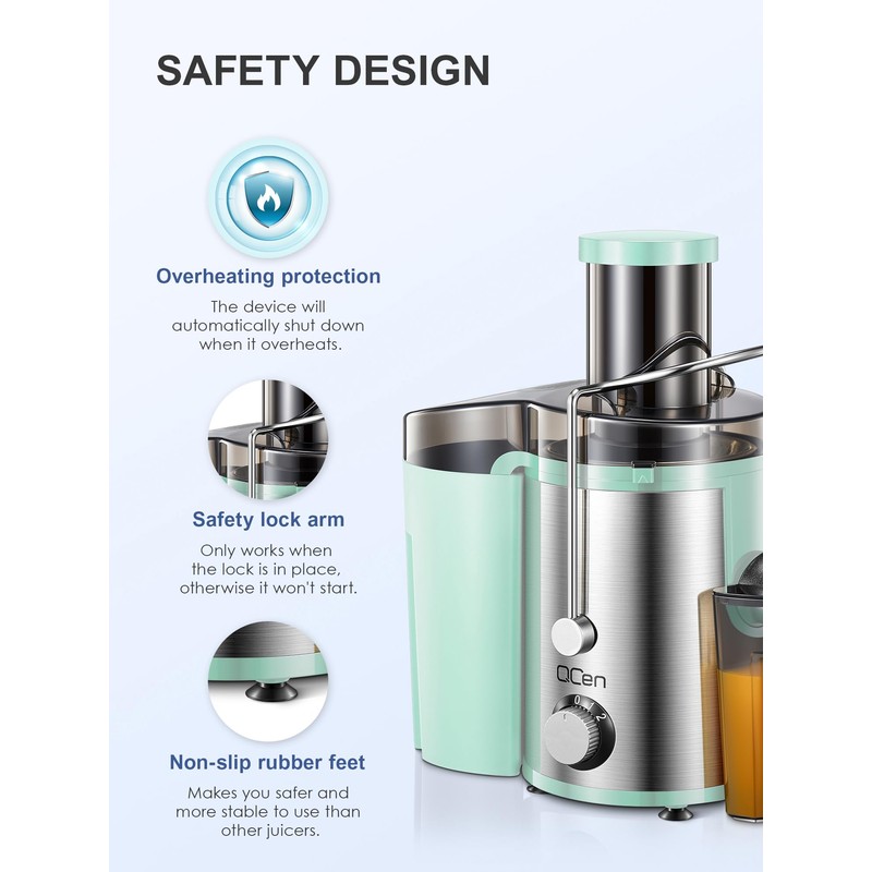 Juicer Machine, 800W Centrifugal Juicer Extractor with Wide Mouth 3”