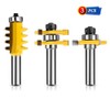 3PCS 1/2 Inch Shank Router Bit Set, Reversible Finger Joint