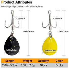 Ghanneey - Ganchos de pesca con cuchillas de sauce de repuesto para pesca con ganchos de agudos de trucha y lubina para agua salada de agua dulce