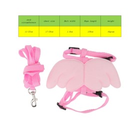 GYWHOOFT 2 Sets Adjustable Rabbit Harness, Cute Bunny Collar Leash for Jogging, Small and Portable, Blue, Pink