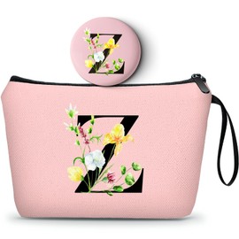 Regalos de cumpleaños y boda para mujer: bolsa de maquillaje con espejo, perfecto para novia, dama de honor, hermana o amiga, Rosado, Z