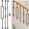 Zwinz 10 Pack Wrought Iron Balusters, 44" Metal Stair Spindles