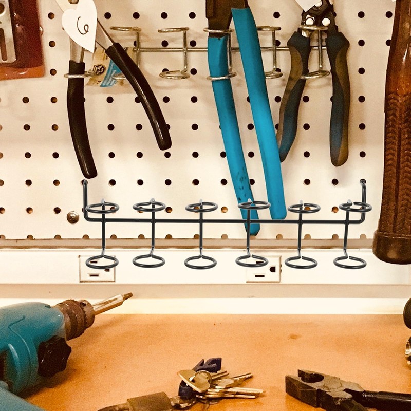 Alipis 6 pcs Pegboard Screwdriver Holder Metal Bracket peg Board