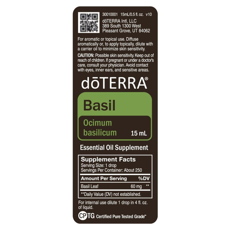 doTERRA - Basil Essential Oil - 15 mL