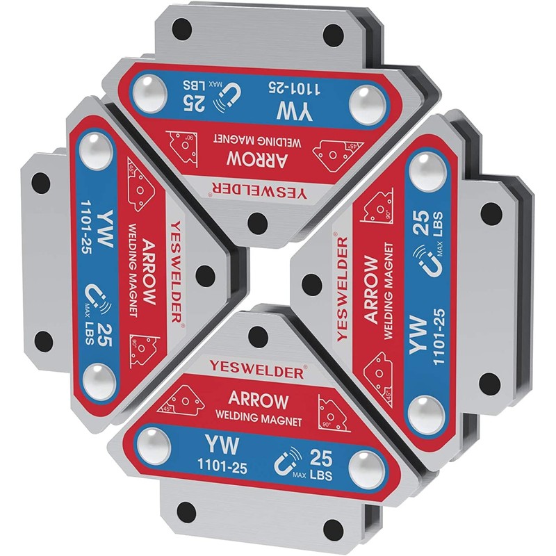 YESWELDER 25 lb Welding Magnet Pack of 4 Magnetic Welding