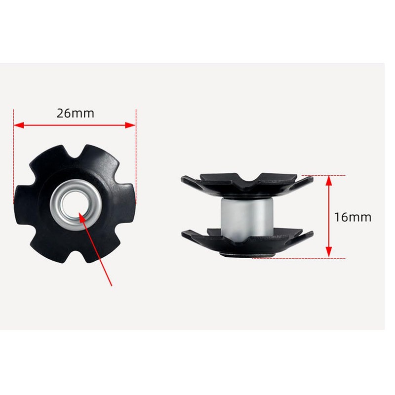 HOUSON 6PCS bicycle star nut, bike ahead headset front fork