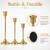 CMTDRE Candlestick Holder Set of 3, with 3 Flameless Candles