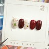 [Christmas Nails] Red Magnetic Tree Nails - Glue / [크리스마스네일]