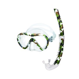 Mares 411773 Set Unisex Mask And Snorkel Adults one size fits all, Unisex, 411773, Camouflage Aqz, standard size