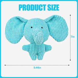 GmwyCzV Dog Toy, Dog Squeaky Toy with Sounds, Puppy Toy Soft for Small Dogs, Squeaky Toy Dogs with Crinkle Paper, Chew Toy for Dogs (Elephant Blue)