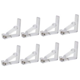 DUBENS, Tablecloth Clips, Pack of 8 Tablecloth Clips Table Clamp Table Cloth Holder Transparent Plastic Tischtuschhalter with Spring for Tabletops Up To 4.5 cm