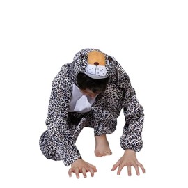 Matissa Kids Animal Costume for Boys Girls Unisex Fancy Dress Party Outfit Cosplay (M (For kids 35.5" - 41.5" tall), Leopard)