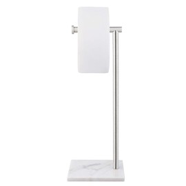 KES Natural Marble Toilet Paper Holder Stand Bathroom Tissue Roll Holder Freestanding SUS304 Stainless Steel Brushed Finish, BPH285S1-2