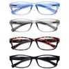 HEEYYOK +1.50 Small Reading Glasses Womens/Men 4-Pack Readers,Lightweight Rectangular PC