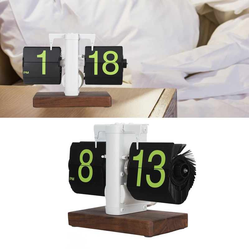 Digital Flip Clock 12h Single Sided Large Numbers Automatic Retro
