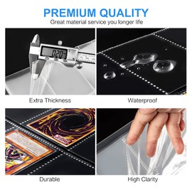 540 Pockets Card Sleeves Binder Sheets, Baseball Card Sleeves Pages for 3 Ring Binder, 9 Pocket Page Protector for Trading Cards, Sport Cards, Coupon, Game Cards, Business Cards, 30 Pages