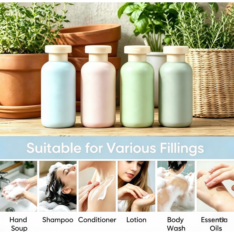 Travel Shampoo Bottles for Toiletries, Leak Proof Travel Size Toiletries