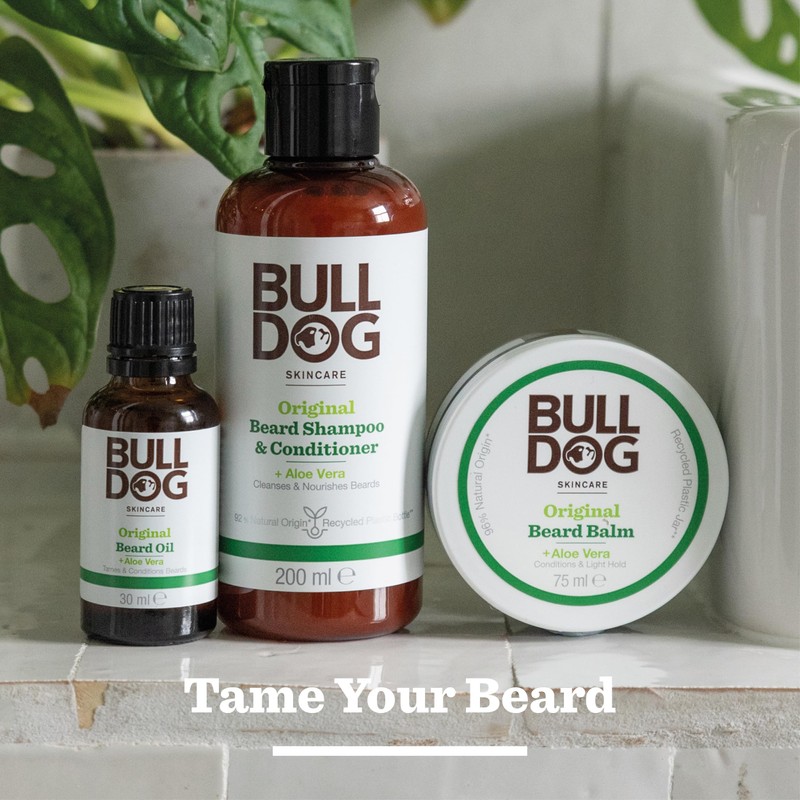 Bulldog Skincare Original Beard Shampoo & Conditioner, Men's Grooming, Beard