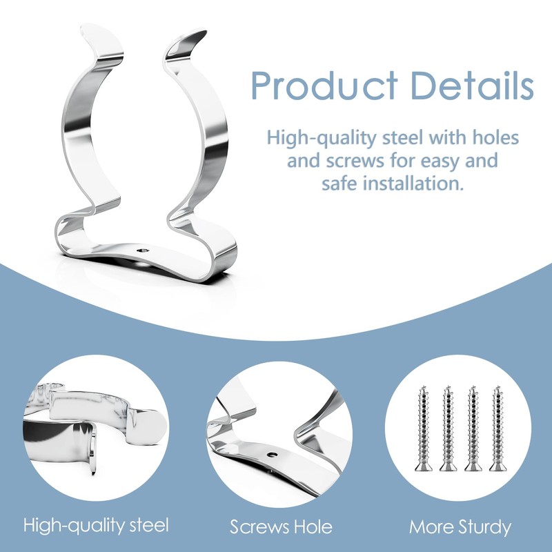 3-H 16Pcs Tool Spring Terry Clips 13/16/ 19/ 25mm Steel