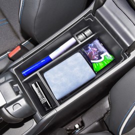 EDBETOS HRV Center Console Organizer Compatible with 2023 2024 2025 Honda HR-V EX/EX-L/LX/SE/Sport/Touring ABS Plastic Material Armrest Box Insert Tray Secondary Storage Pallet Accessories, Black