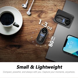 SixBondsCam 4K Mini Body Camera with 128GB Thumb Size Wearable Action Cam