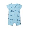 monica + andy Slub Shorty Romper, Size 3T, Blue On