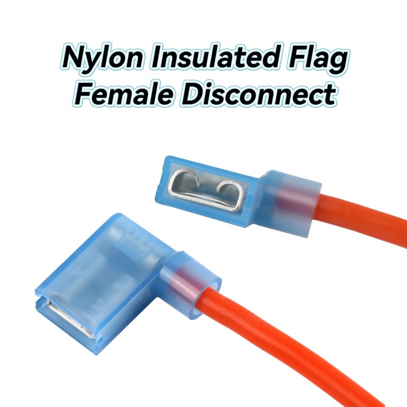 Right Angle Spade Connector, Nylon Quick Disconnect Wire Connectors Copper