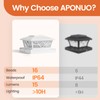 APONUO Solar Post Cap Lights 12 Pack for 4x4 5x5