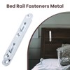 Antrader Wood Bed Rail Connecting Fittings, 5.1 Inch Zinc Round