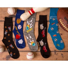 Foozys Men’s Bowling Cool Sports Novelty Crew Socks | 2 Pair…