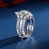 VAXOJEL Moissanite Rings for Women 3CTTW (2CT Center) Wedding Ring