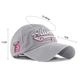 CheChury Retro Vintage Baseball Cap New York Unisex Cotton Cap Distressed Washed Adjustable Outdoor Leisure Hat Embroidery Cap Men Baseball Cap Women, gray