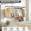 2 Pack Clothes Rack for Hanging Clothes, Heavy Duty Round