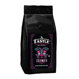 Cafe Tastle Colombia Medium-Dark Roast 100% Arabica Whole Bean Coffee, 8.82 Oz, Brown