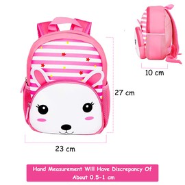 Umtiti Toddler Backpack Cute Animal Cartoon Preschool Backpack for 3-6 Years Girls Boys Gift for Kids, Rabbit.