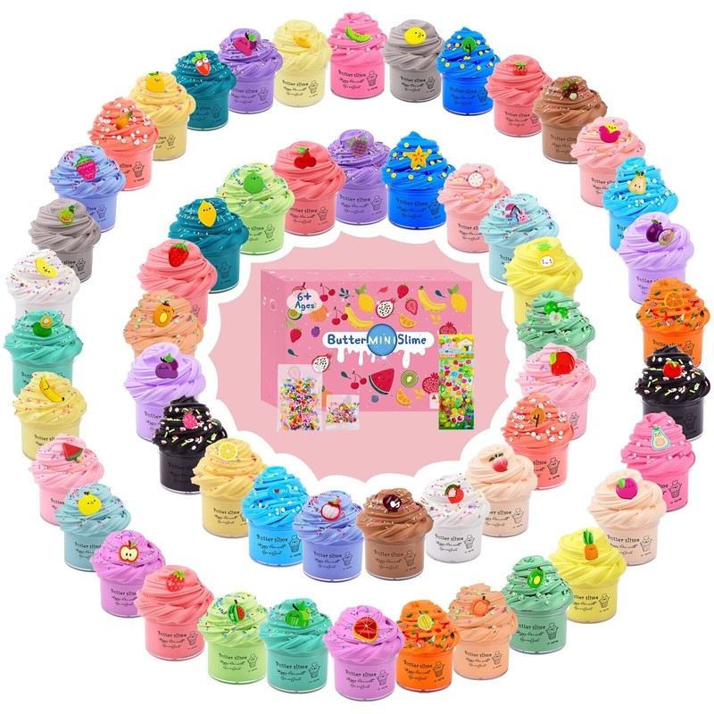 DUJUANHUA 54 Pack Mini Butter Slime Kit for Girls Boys,