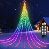 Flacchi Christmas Lights Outdoor with ‎Remote -16.7Ft Waterfall Tree Decoration