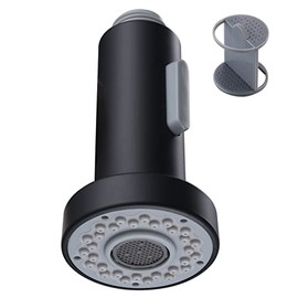 Faucet Spray Head Matte Black, Angle Simple Replacement Pull Down Sprayer, Sink Faucet Nozzle Sprayer with Stream and Spray Mode