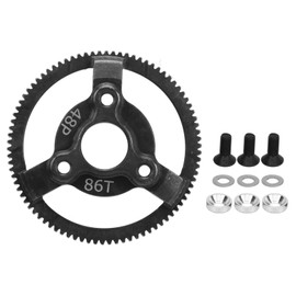 48P Steel Spur Gear Hardened RC Steel Spur Gear Set for Traxxas Slash 2WD 1/10 RC Car Upgraded Parts 86T
