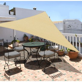 Garden expert 16'x16'x23' Sun Shade Sail Sand Right Triangle Canopy Sail Shade Cloth for Patio Garden Outdoor Backyard
