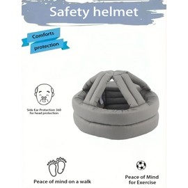 Protective Helmet Bumper Cap Adjustable Comfortable Safety Hat Fall Prevention for Elderly Men with Lace, Khaki Belt Style