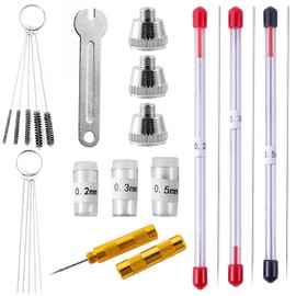 21 Pcs Airbrush Nozzle Cap & Needle Replacement Kit