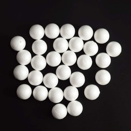 Happyyami 100Pcs 4cm Polystyrene Balls White Craft Styrofoam Balls Modeling Styrofoam Round Balls for Wedding Decoration