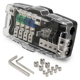 Mini ANL Fuse Holder Distributor 30A 60A 80A Set of 4 Distribution Block 2X Input 4X Output