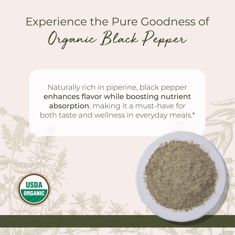 Starwest Botanicals Organic Medium Grind Black Pepper - Ground Black