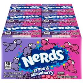 Nerds Candy, Grape & Strawberry, 1.65 Ounce Treat-Size Theater Candy Boxes (Pack Of 24)