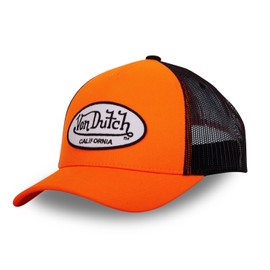 Von Dutch Men's & Women's Adjustable Cap, Fresh Trucker Cap, Orange, One Size