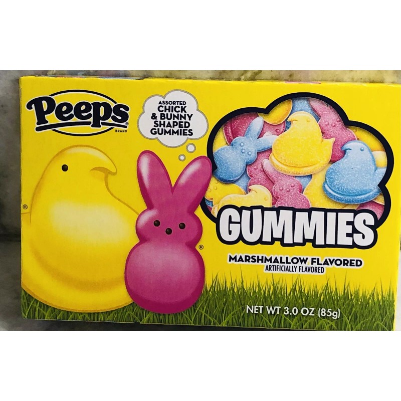 Peeps Mashmallow Gummies 3 oz/85gm-New-Ea