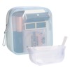 BS-MALL Silicone Travel Makeup Bag – Transparent Cosmetic Storage Pouch,