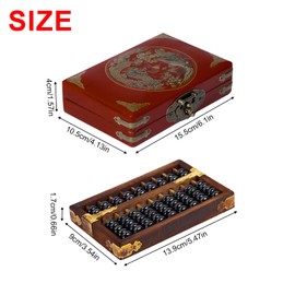 Larcele Aging Treatment Vintage Wooden Grain Arithmetic Varnish Abacus School Supplies for Students SP-01